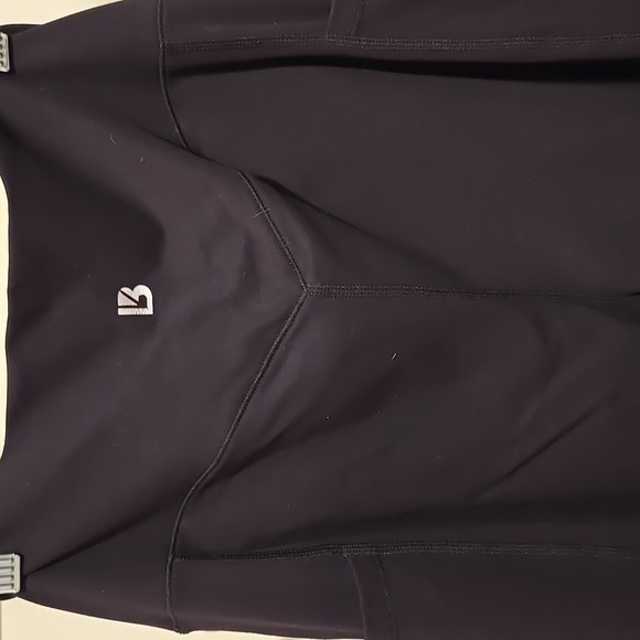 BuffBunny Collection Black Cropped 26” High Waist Leggings Size Large Pockets - Picture 7 of 7